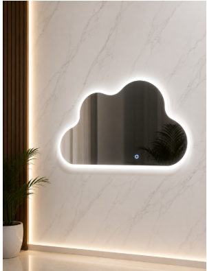2x3 LED Wall Mirror – Double LED Dimmable | Warm White Touch Sensor Vanity Mirror