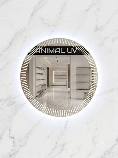 2x2 LED Wall Mirror – Dimmable Double Light | Soft Warm White Round Mirror