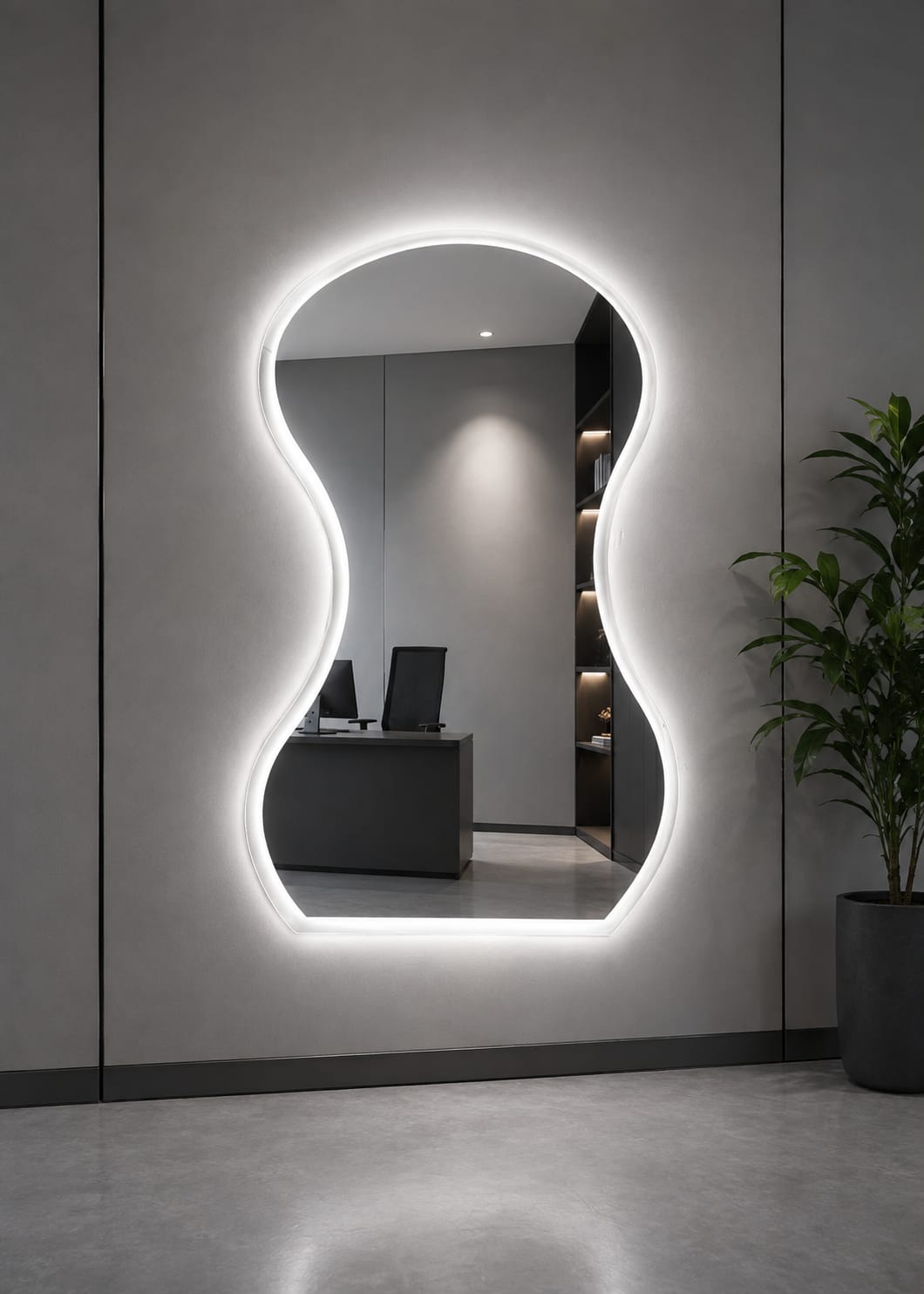 2.5 x 3.5 LED Wall Mirror – Double LED Dimmable | Warm White Touch Sensor Rectangular Mirror