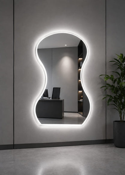 2.5 x 3.5 LED Wall Mirror – Double LED Dimmable | Warm White Touch Sensor Rectangular Mirror