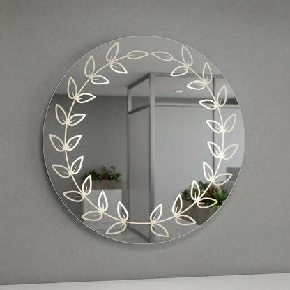2x2 Round LED Mirror – Double LED Dimmable | Warm White Touch Sensor Wall Mirror