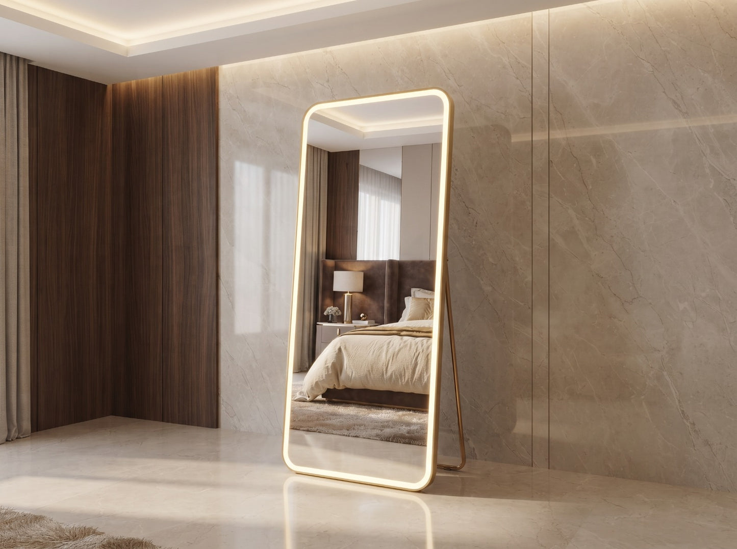 2x6 Full Length LED Standing Mirror – LED | Warm White Floor Mirror